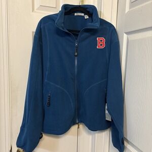 Rivers End Womens Fleece Jacket Full Zip B Patch Teal Blue XL 8187-TE